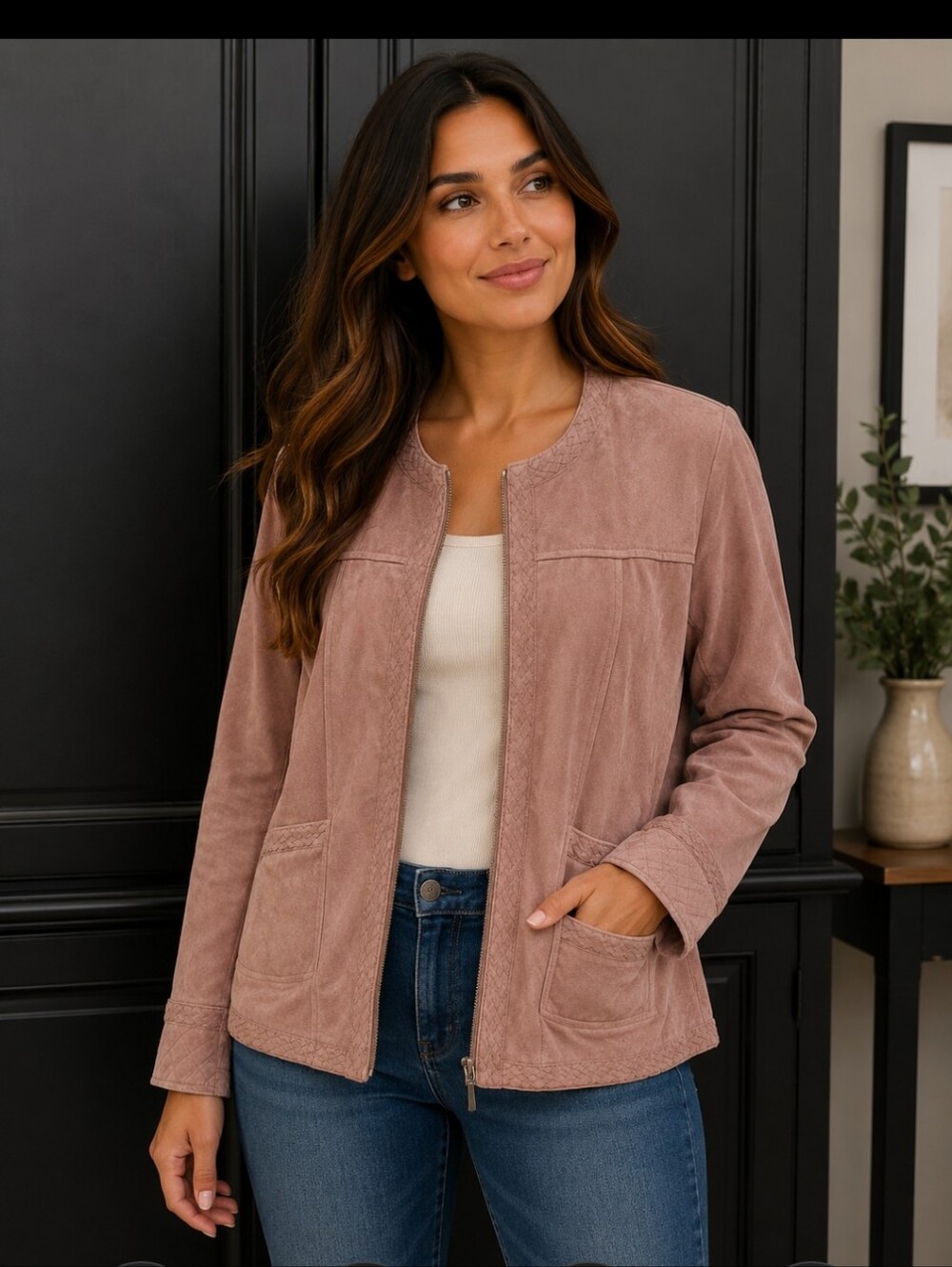 Bradley Pink Suede Jacket